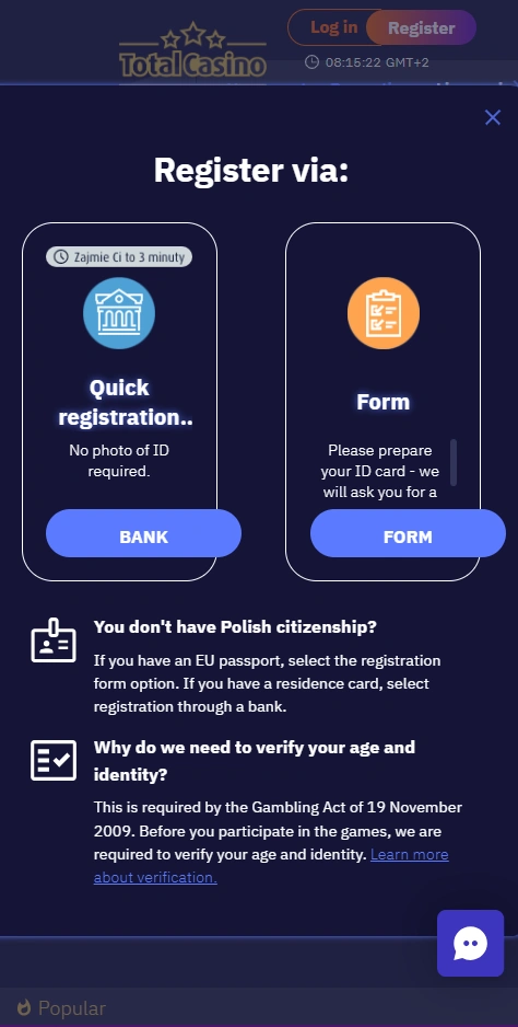 total mobile signup page